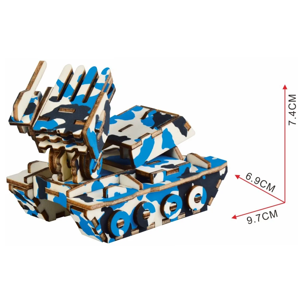 Лазерная резка 3D деревянная головоломка военная самоходная артиллерия DIY сборка Детский обучающий деревянная игрушка для детей мальчик