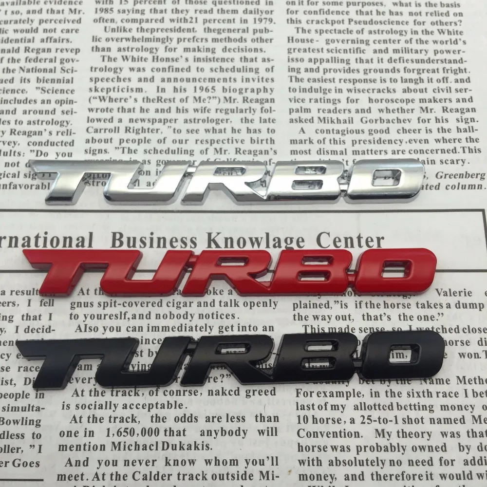 3D металлические турбо автомобильные наклейки значок Автомобильная наклейка с