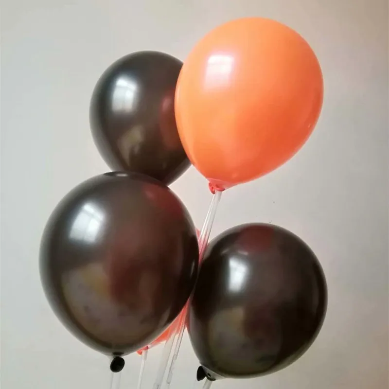100 Latex balloon 10Inch 1.5g orange ballons decors Halloween balloons happy birthday for boys | Дом и сад