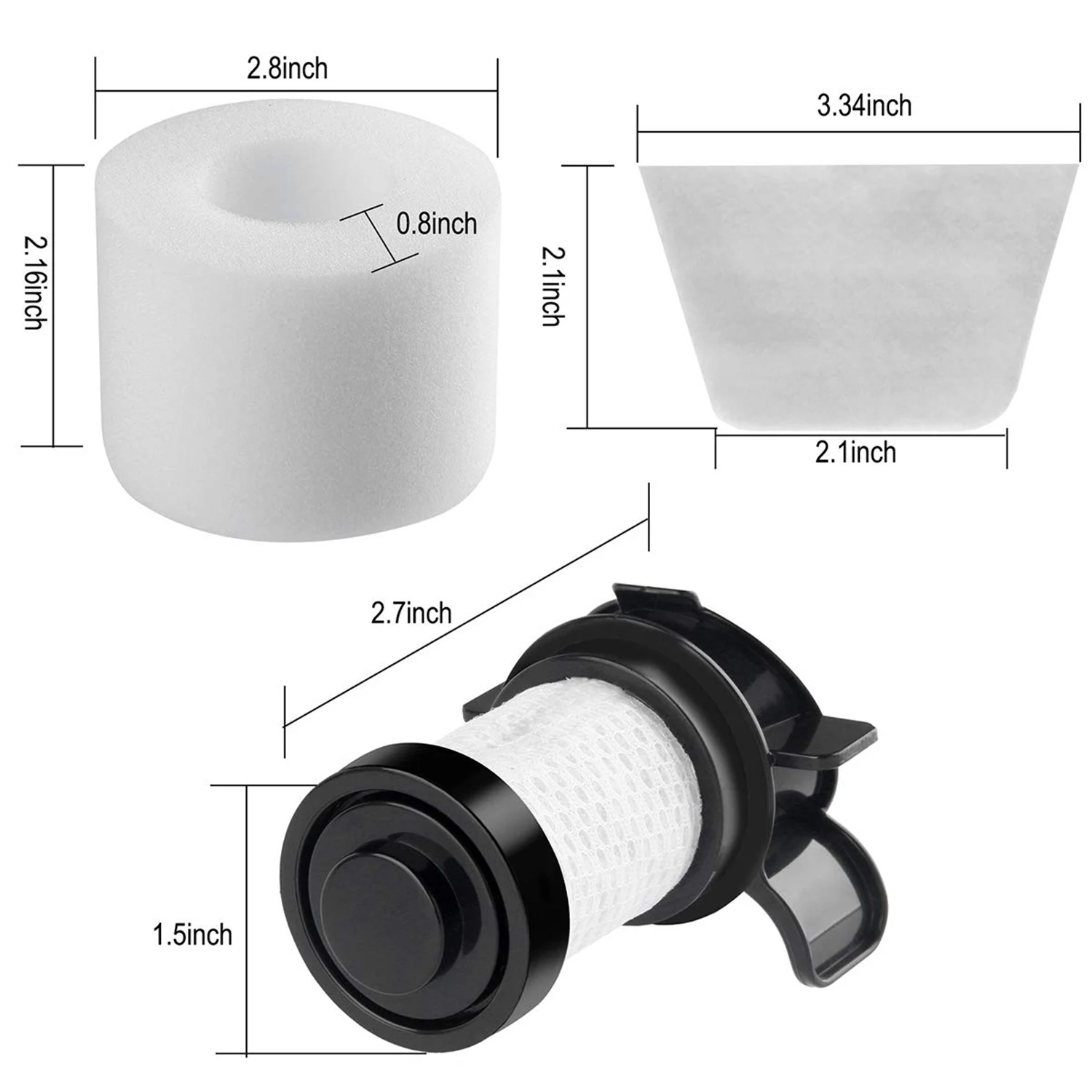 Фильтр 2x+ 4 шт фильтры совместимый для Акула Ionflex Duoclean вакуумный Ic205 If100 If150 If160 If170 If180 If251 If200 If201