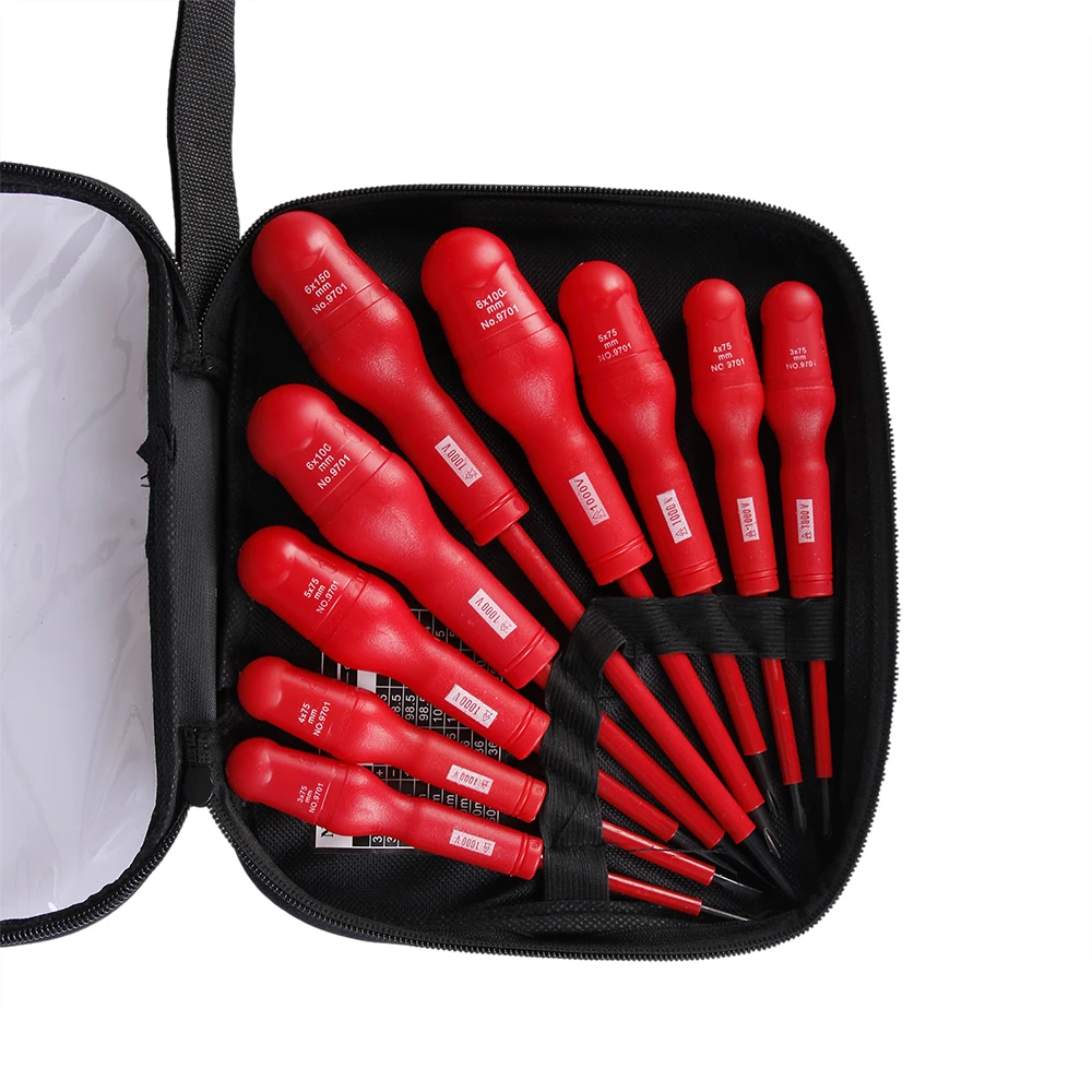 9 в 1 Набор отверток для электриков с полипропиленовым покрытием Противоударная