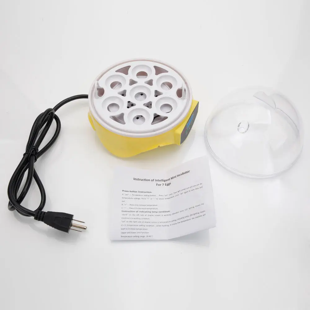 7 Eggs Mini Digital Egg Incubator Poultry Hatcher Chicken Goose 110v US Warehouse Drop Shipping Available | Дом и сад