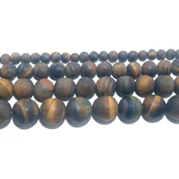 dull polish matte natural stone tiger eye round beads 4 6 8 10 12 mm pick size for jewelry making diy bracelet necklace material