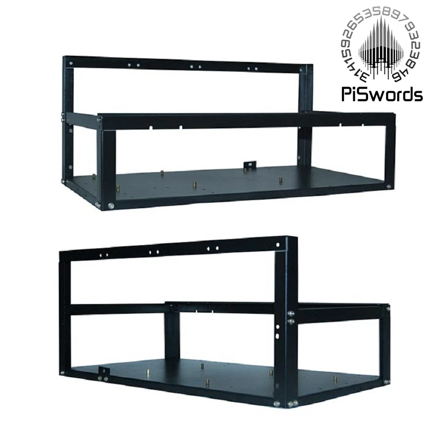 6 GPU алюминиевый легкий Биткоин открытый Майнер горная установка Майнинг чехол