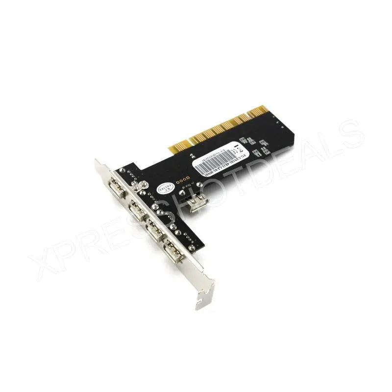 Новый USB 2 0 5 портов (4 + 1) PCI концентратор карты высокоскоростной адаптер 480 Мб для