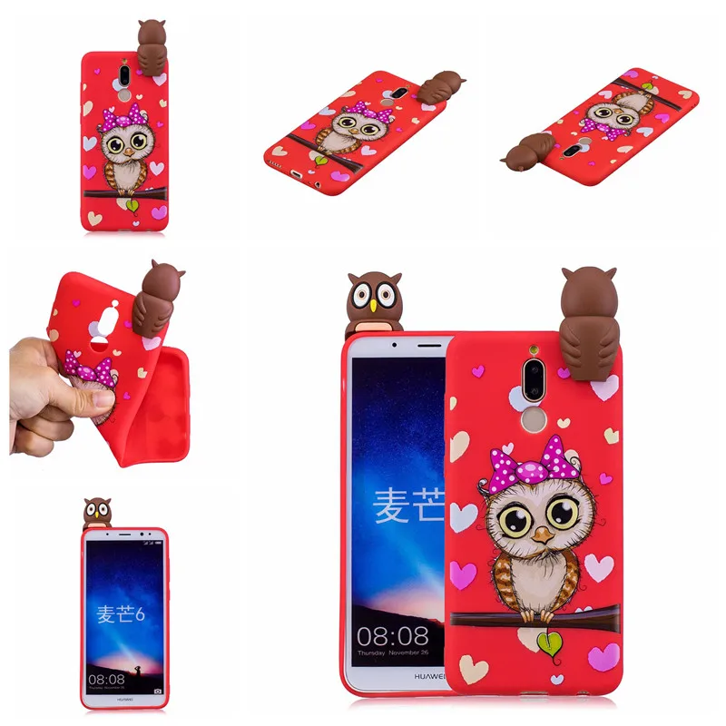 Чехол для телефона s, чехлы для huawei mate 10 Lite, мягкий чехол из ТПУ, конфетный цвет, мультяшная задняя крышка для huawei Honor 9i Maimang 6 Nova 2i чехол