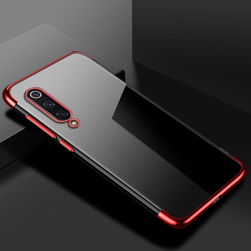 Прозрачный чехол для телефона для Xiaomi mi 9 9se mi 8 Lite mi 9 SE чехол с покрытием для Red mi 5Plus 6 6A Note 7 6 5 Pro Чехол из ТПУ - Цвет: Red