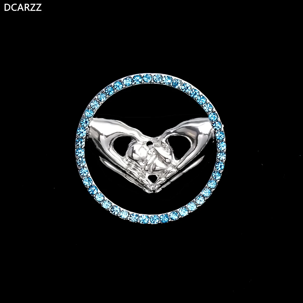 DCARZZ броши для рук шляпа для женщин подарок золотой серебряный Доктор Медсестры студенческий круглый лацкан Броши Кристалл Панк ювелирные изделия значок