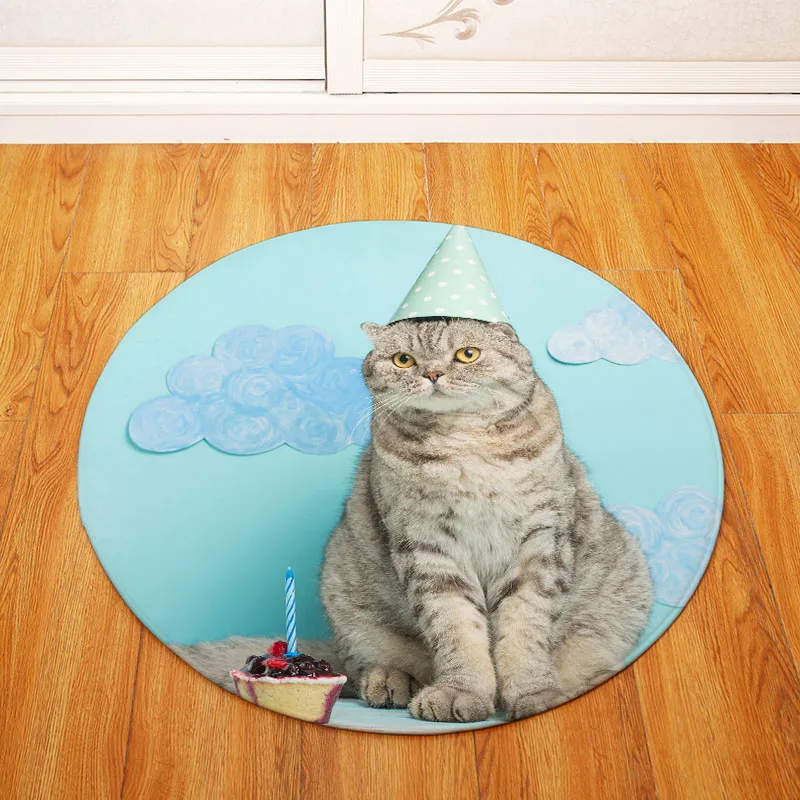 Круглый ковер для кошек детский игровой тент гимнастический коврик спальни