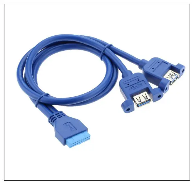 Двойной двойной порт USB 3 0 мама винтовое крепление типа панели к материнской