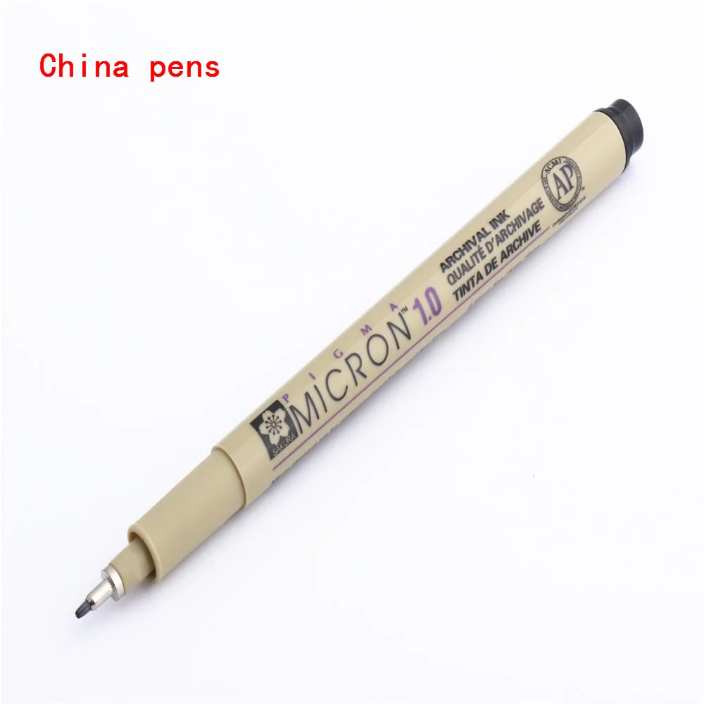 10 12 numbe pigma Micron иглы водонепроницаемые тонкие линии Черный Эскиз маркер ручка для дизайна кисть манга рисунок манга товары для рукоделия - Цвет: 10