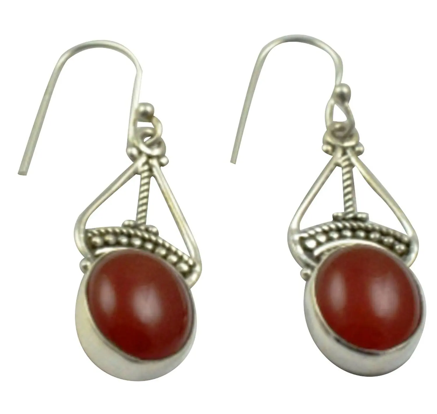 Серьги Lovegem из настоящего сердолика серебро 925 пробы 40 3 мм AE2115|Серьги-подвески| |