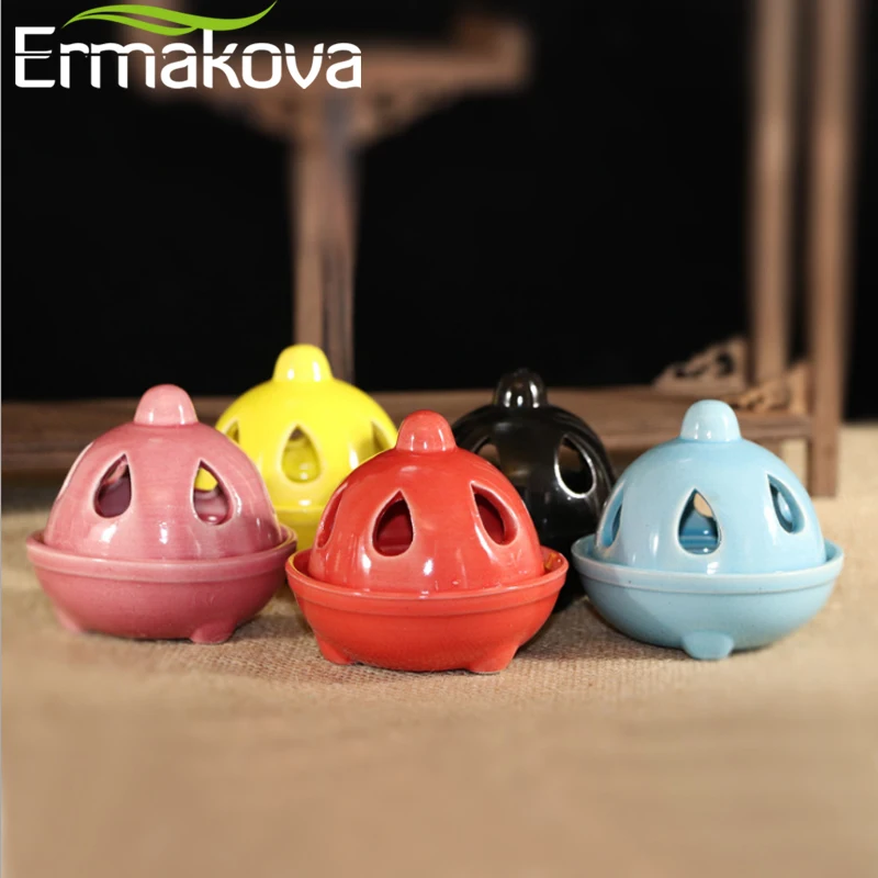 ERMAKOVA многоцветная керамическая курильница для благовоний, маленький фарфоровый держатель для благовоний, курильница, чайный домик, 20 шт., подарок для благовоний