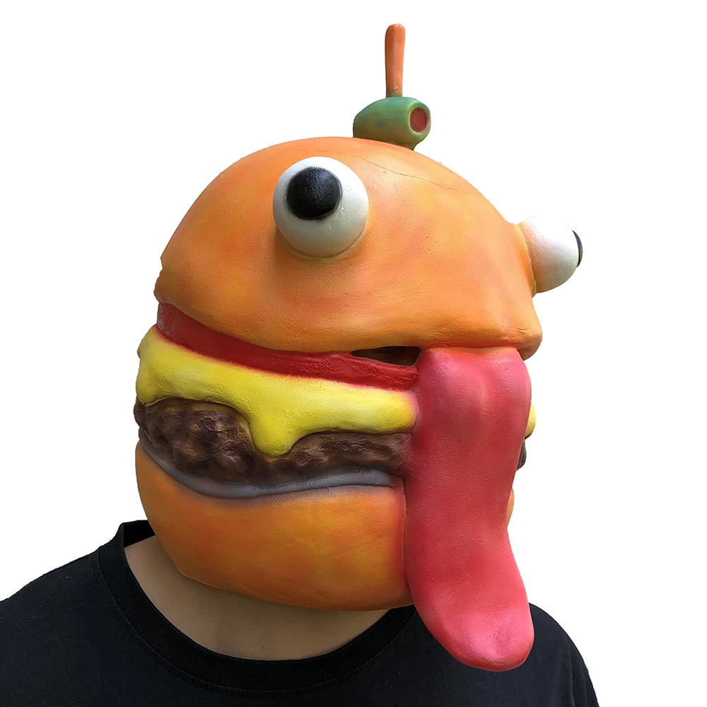 Игра Battle Royale Beef Boss Маска Косплей Пасхальный бургер взрослая маска латексный шлем