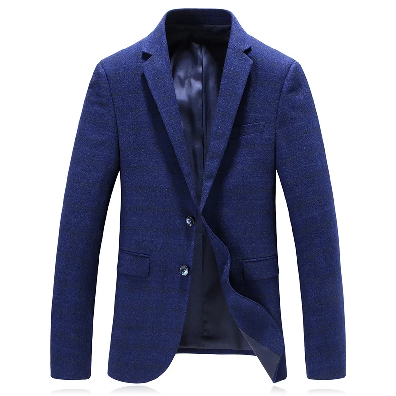 Мужской однобортный пиджак Повседневный шерстяной деловой модный Блейзер