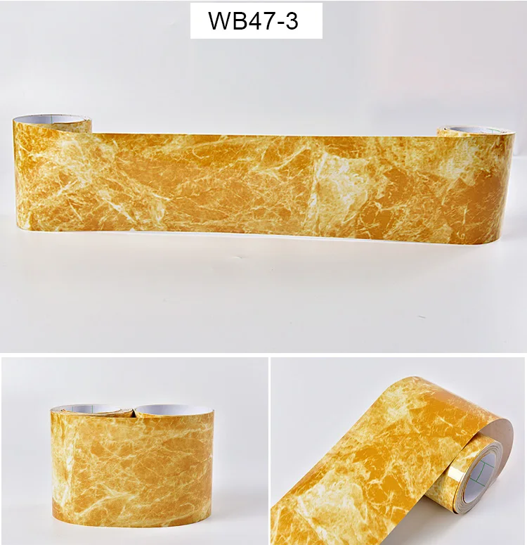 WB47-3 0,1*5 м виниловые наклейки на стену для детской комнаты мраморные самоклеющиеся обои для ванной комнаты водонепроницаемые линии талии ПВХ обои в рулоне - Цвет: WB47-3