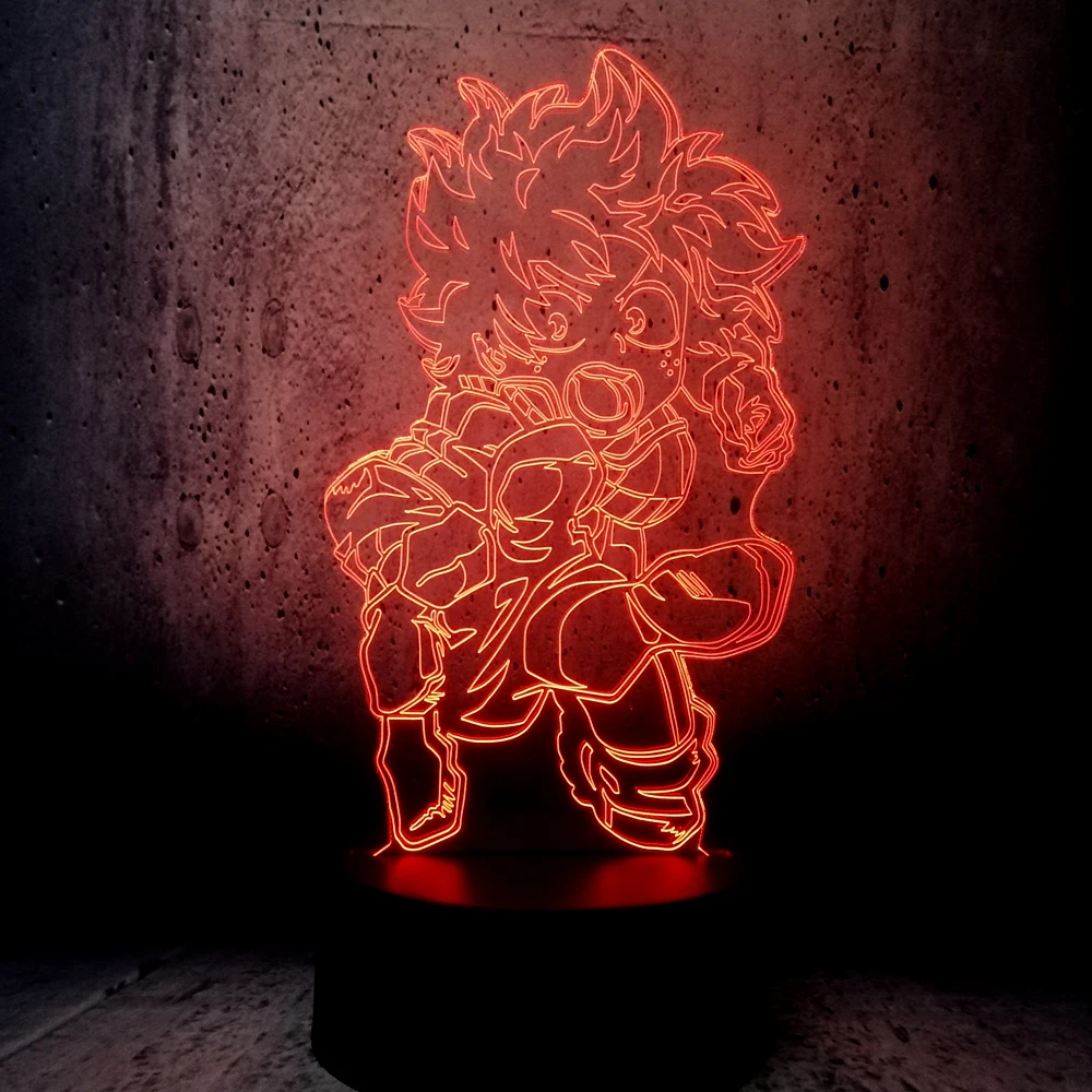Светодиодный светильник My hero в стиле колледжа deku 3D ночник для домашнего декора