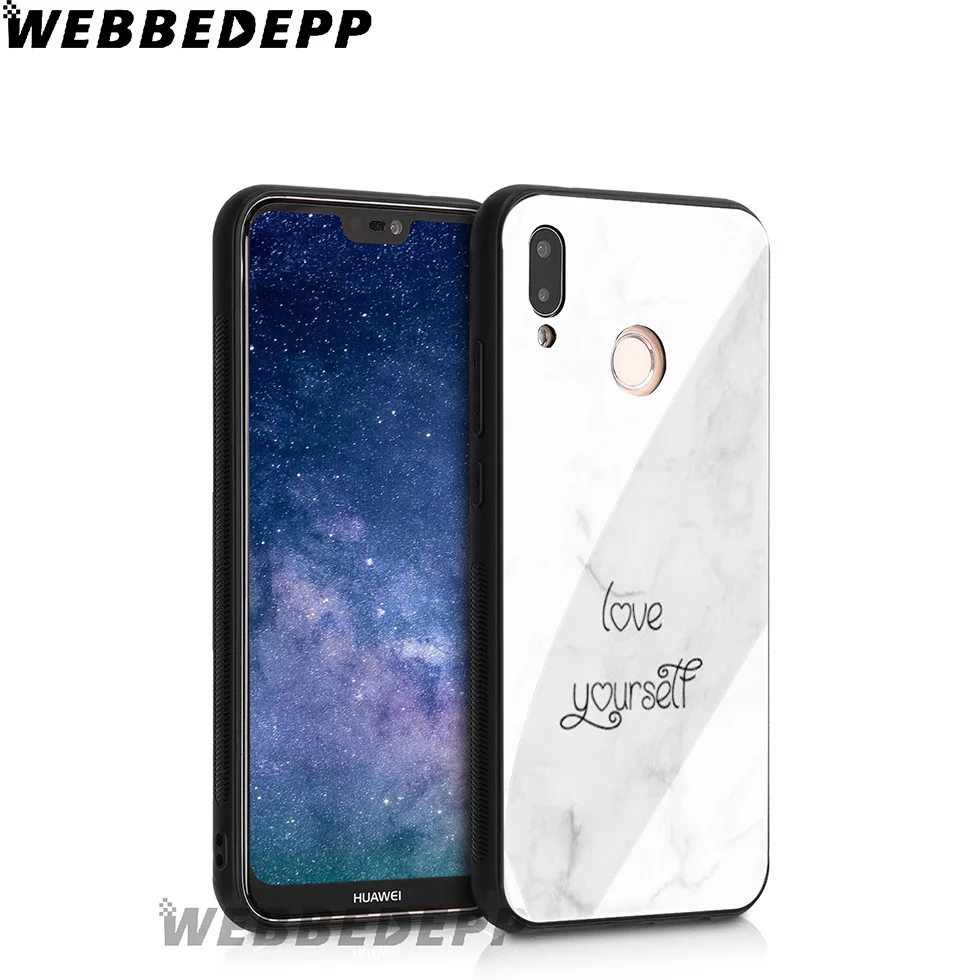 WEBBEDEPP золотой мраморный чехол из закаленного стекла для Huawei Mate 20 P20 P10 P Smart 2019 2018 &amp