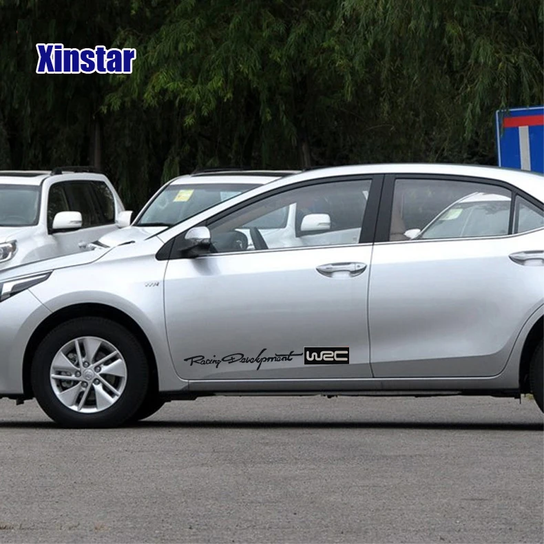 2 шт. новейший дизайн WRC наклейка на боковой кузов автомобиля для BMW AMG VW Audi Ford Chevrolet