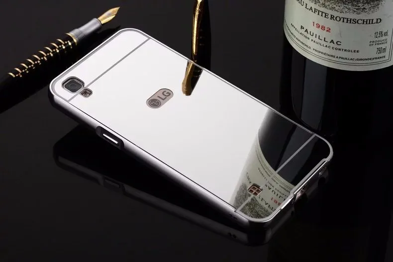 Модные Роскошные зеркальные чехлы из розового золота для LG X screen K500N X Cam K580 алюминиевая металлическая рамка для LG X power K220DS K220Y