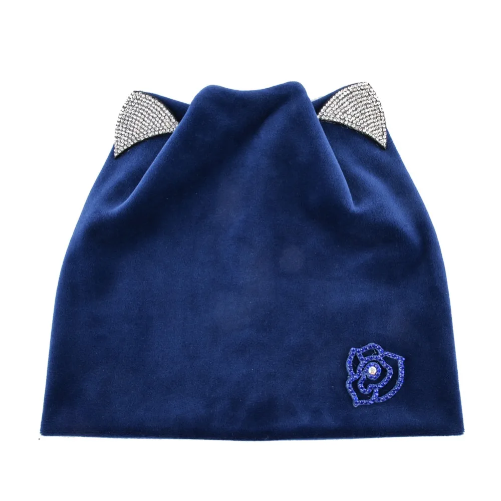 Шапки TQMSMY 2018 с кошачьими ушками зимние вязаные шапки шарф для женщин Маска костью