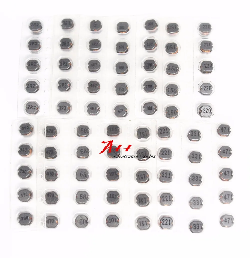 Набор индукторов мощности CD43 SMD 75 шт. 15 значений|inductor assorted kit|inductor assortmentinductor kit |