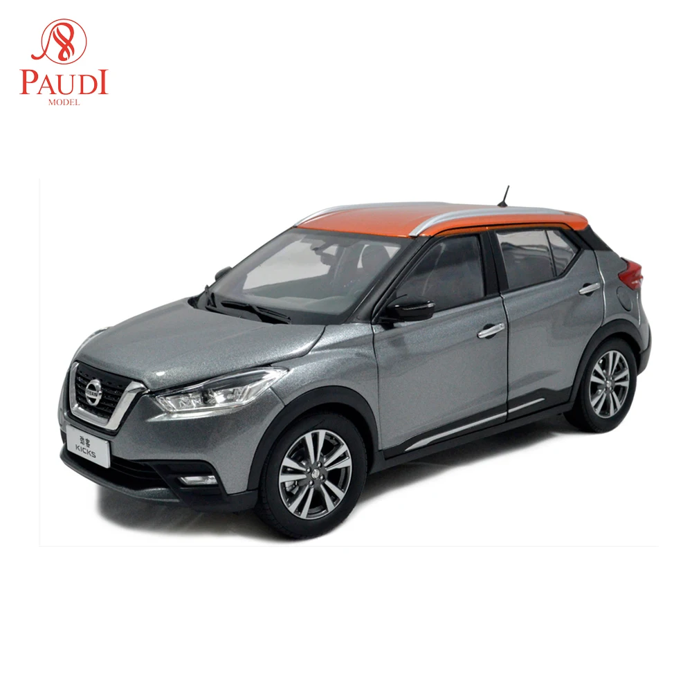 Paudi 1/18 1:18 1 18 масштаб Nissan Kicks 2017 серая литая Миниатюрная модель автомобиля
