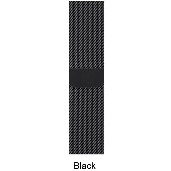 Black Smochm красочные сменные Milanese Loop Браслет Нержавеющая сталь ремешок для мм Apple Watch 44 мм/42 мм/40 мм/38 мм серии 4/3/2/1 - Цвет: Black