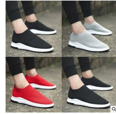 Мужские дышащие сетчатые туфли синие Повседневные слипоны прогулочная обувь