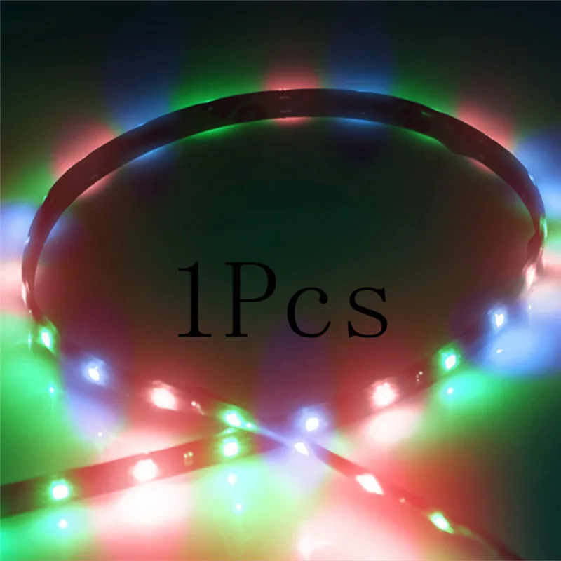 1Pcs Three Colors 1/2 шт супер яркий 30 см 3528 SMD 15 светодиодный гибкий неоновый DIY домашний Автомобильный светодиодный светильник водонепроницаемый DC 12 В - Испускаемый цвет: 1Pcs Three Colors