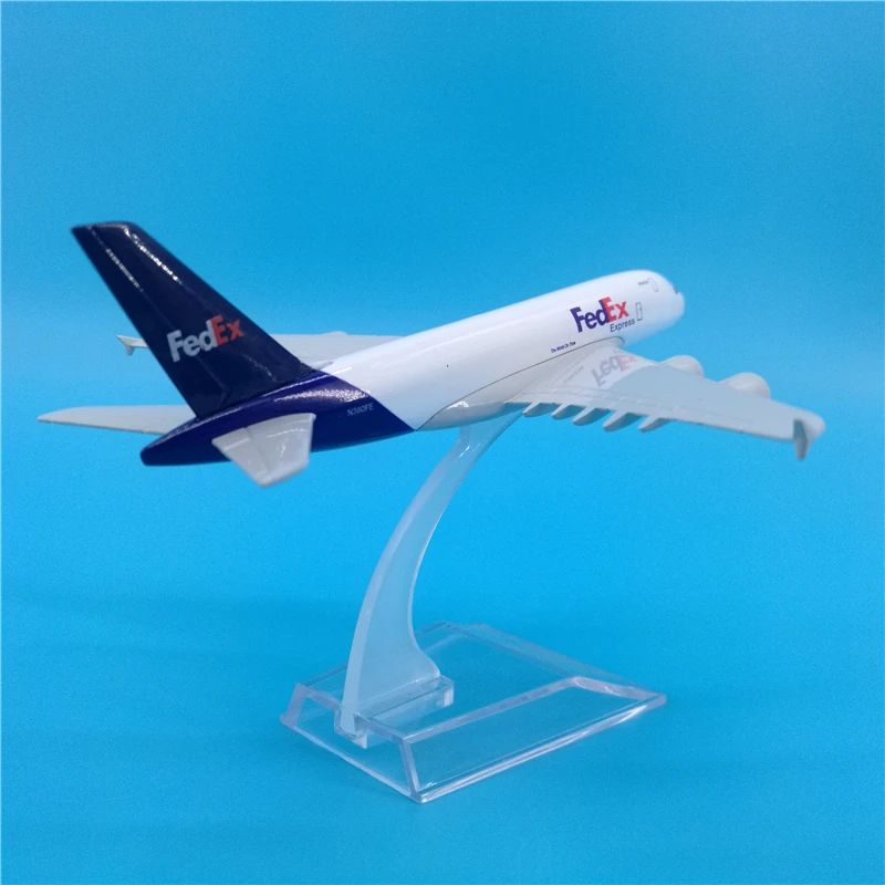 16 см A380 FedEx логистики модель самолета FedEx cargo-Express A380 модель самолета дыхательные пути Аэробус коллекции производителя "Gift Souvenir"