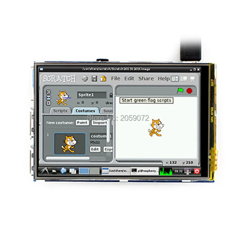 Raspberry Pi 3 5 дюймовый ЖК дисплей IPS tft pi lcd raspberry 480*320 сенсорный экран|Демонстрационные