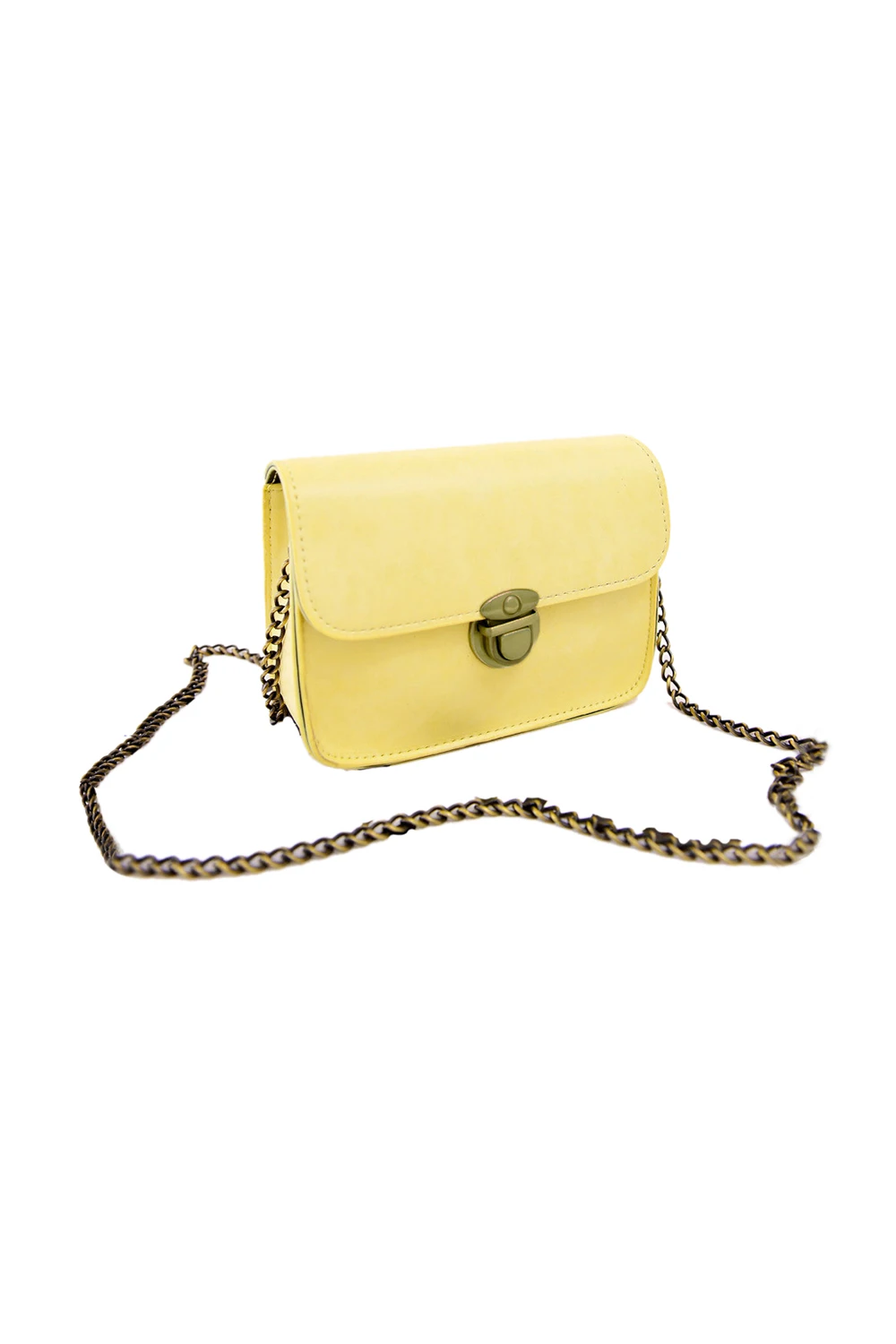 New Fashion Women Messenger bags Chain Shoulder Bag PU Leather Candy Color Crossbody Mini - yellow | Багаж и сумки