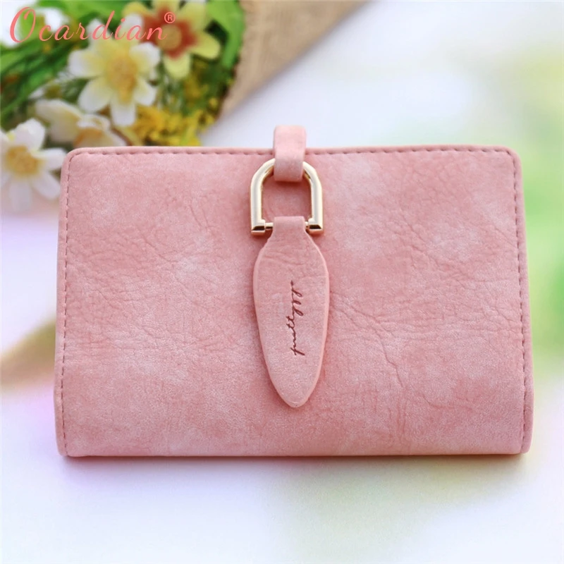 OCARDIAN Fashion Women Mini Credit Card Holder Leather Leaves Hasp Bank Card Bag Dropship