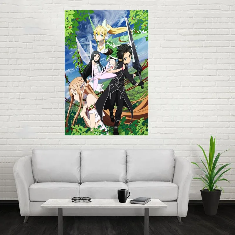 Симпатичная новинка Обувь для вечеринки в Стиле косплей Sword Art Online плакат