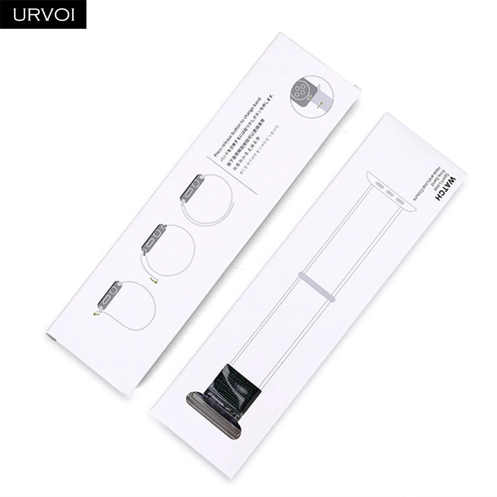 URVOI розничная продажа коробка для Apple Watch milanese loop sport силиконовый ремешок бумажная