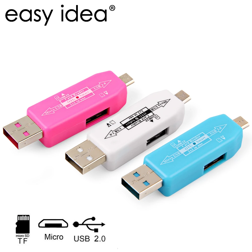 EASYIDEA USB OTG кардридер Micro Кардридер Все в 1 внешний адаптер до 480 Мбит/с|usb otg card