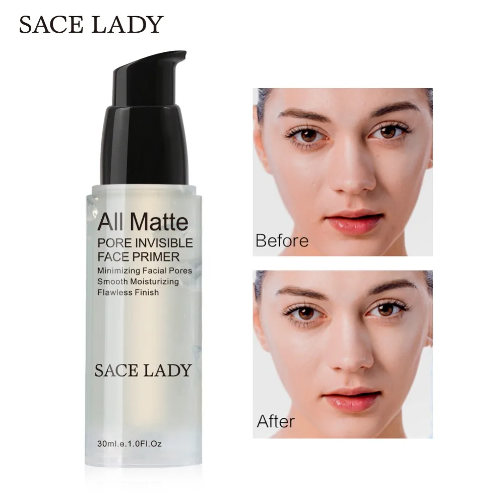 Основа для макияжа SACE LADY натуральная матовая основа невидимые поры стойкая