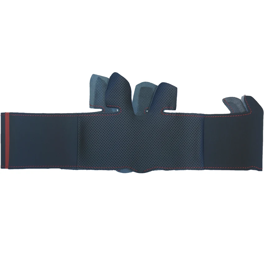 Черный синтетический кожаный черный замшевый красный маркер чехол рулевого