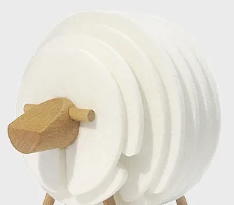 white sheep Овцы форма противоскользящие подставки для напитков DIY термоизолированные войлочные кружки коврики настольные подставки на новоселье подарки Домашний декор 14 шт - Цвет: white sheep