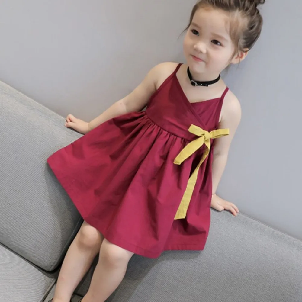Toddler dresses for girls Summer Princess Kids Baby Party Wedding Sleeveless Dress robe princesse vestido Dropshipping #P2 | Детская