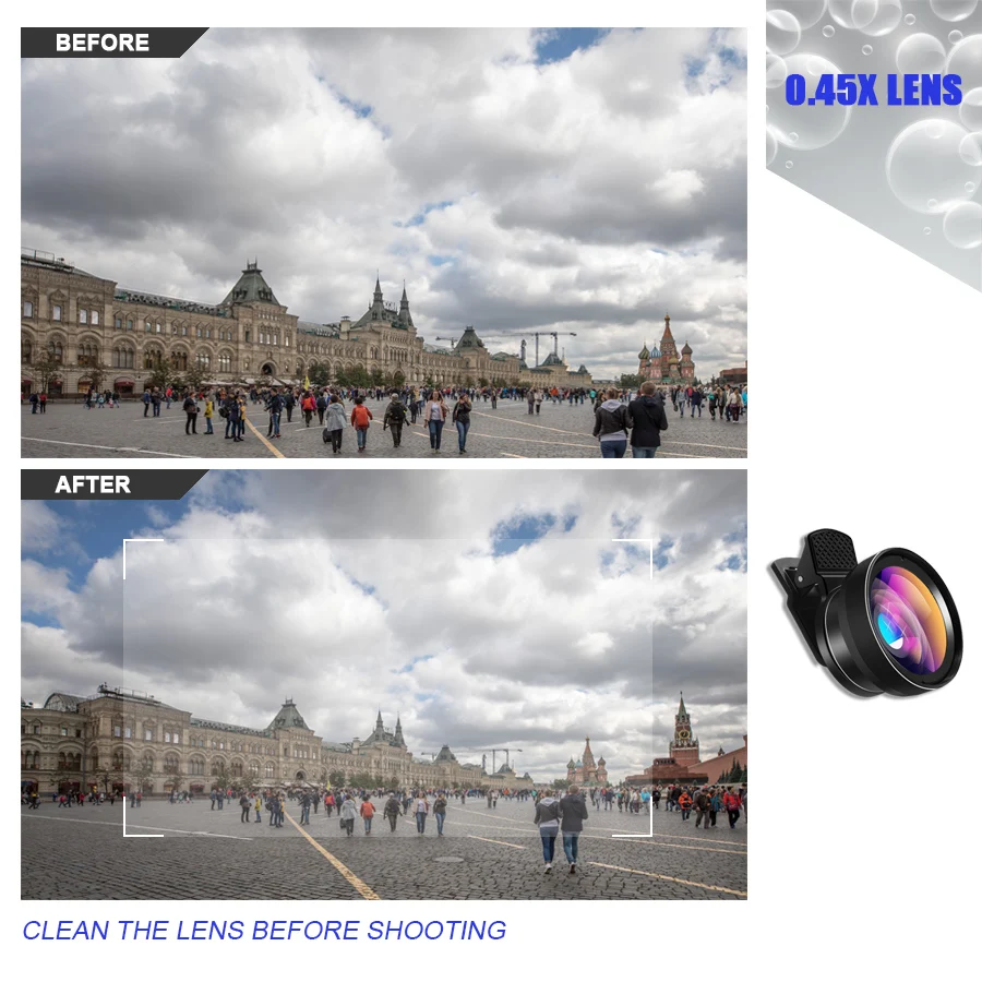 KHP мобильный телефон объектив для телефона камера сотовый Смарт 0.45X