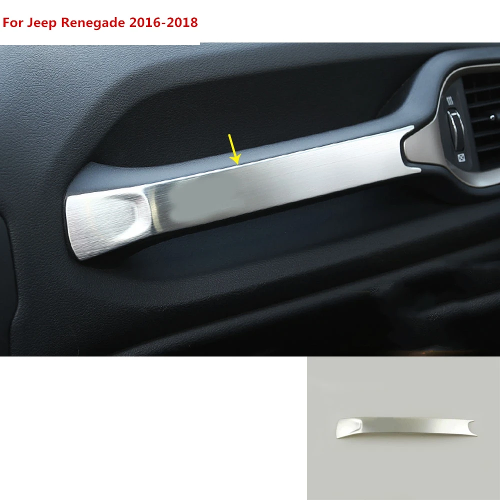 Для Jeep Renegade 2016 2017 2018 крышка автомобиля отделка нержавеющая сталь правая консоль