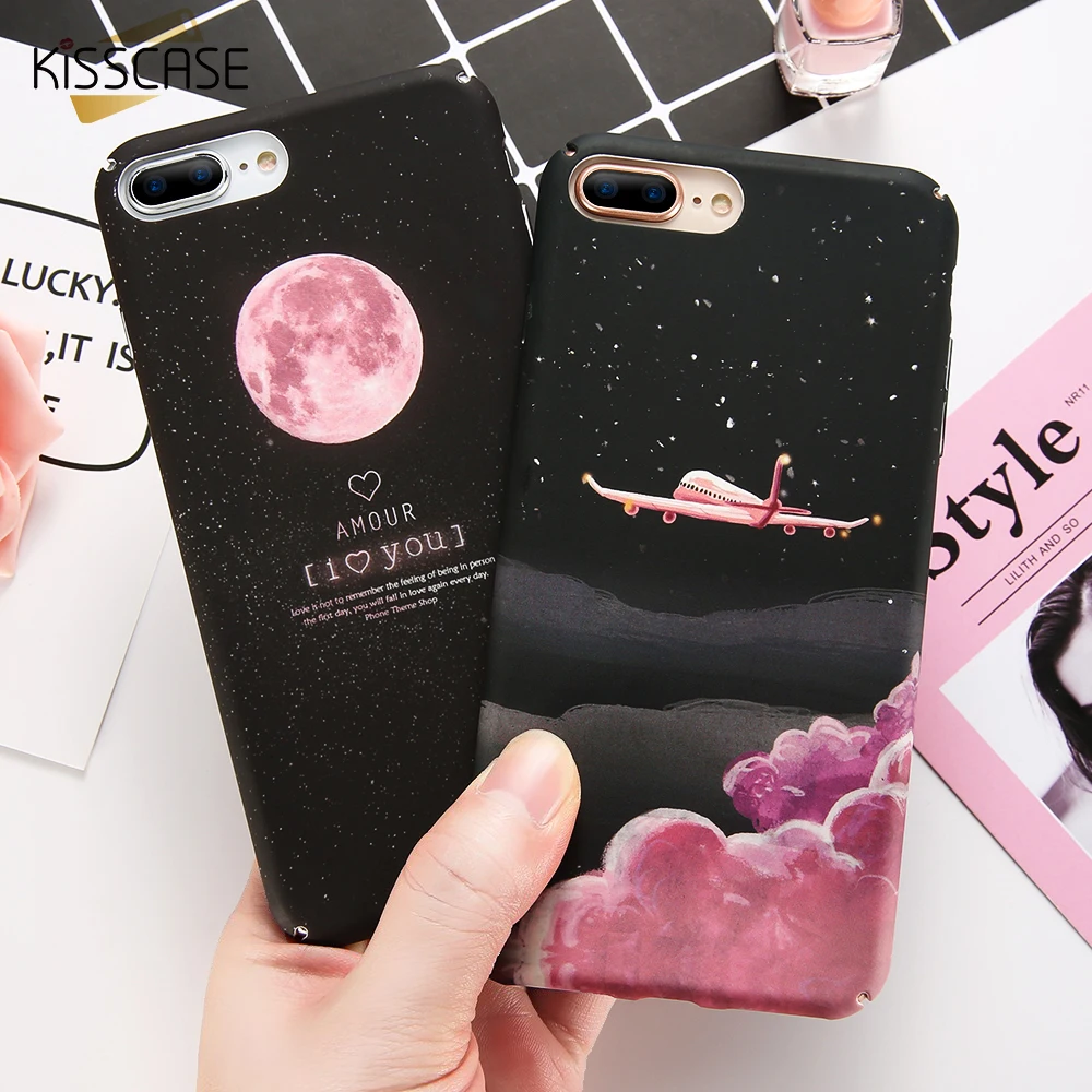 KISSCASE Planet Matte Case For iPhone 6 6s Lover Cases 5 5S SE Hard PC Cover X 8 7 Plus Fundas |