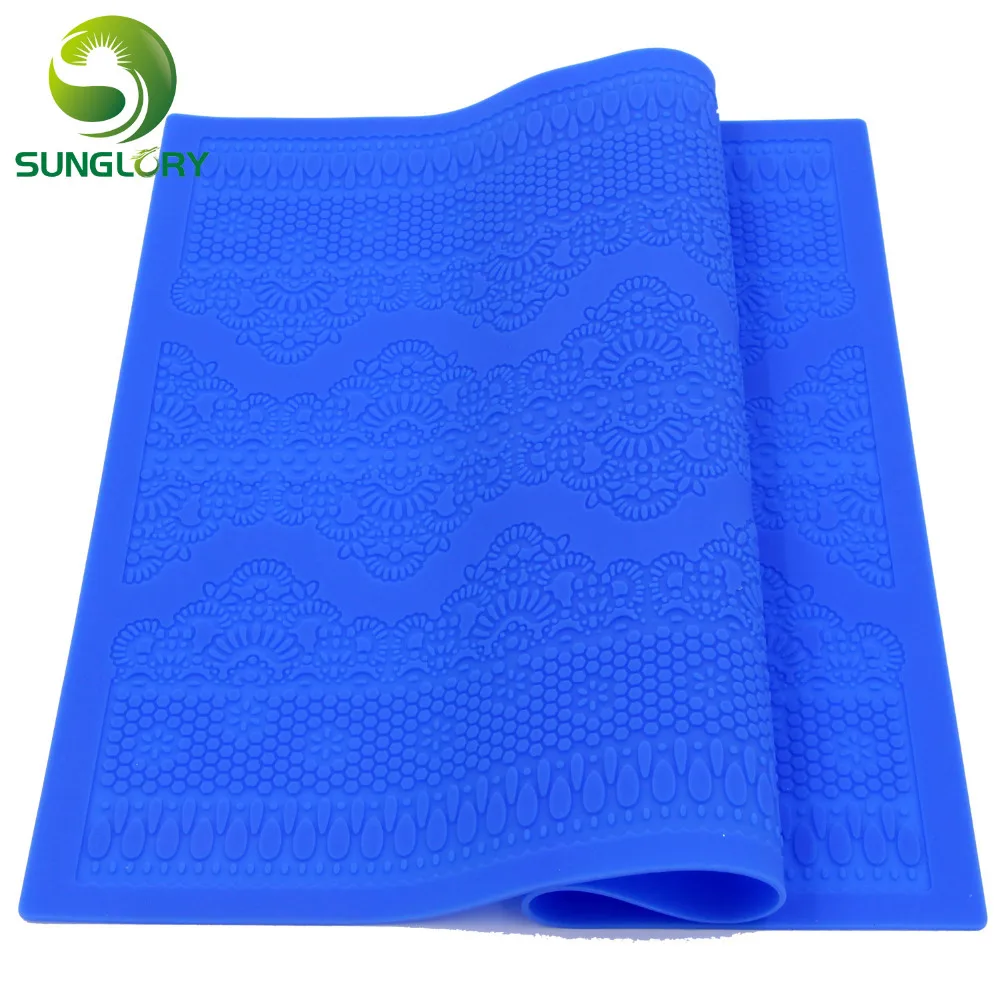 Силиконовая форма для цветочного узора помадки сахара кружева коврик выпечки