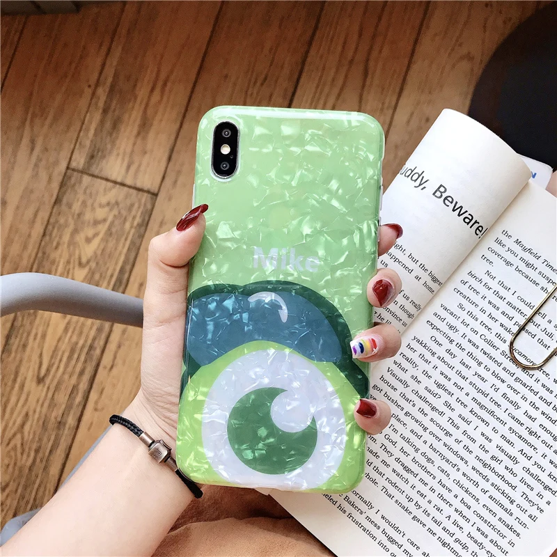 As shown in Сэм S10 милое парадное bling монстров чехол для samsung S10 S10E S9 S8 plus/Note 8/9 мультфильм Салливан задняя крышка - Цвет: As shown in