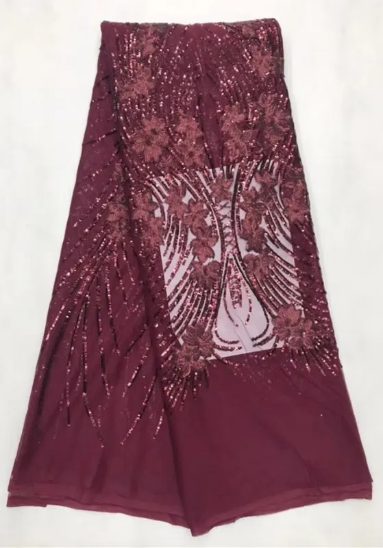 Лидер продаж дизайн в нигерийском стиле высокое качество 2019 Блестки Кружева