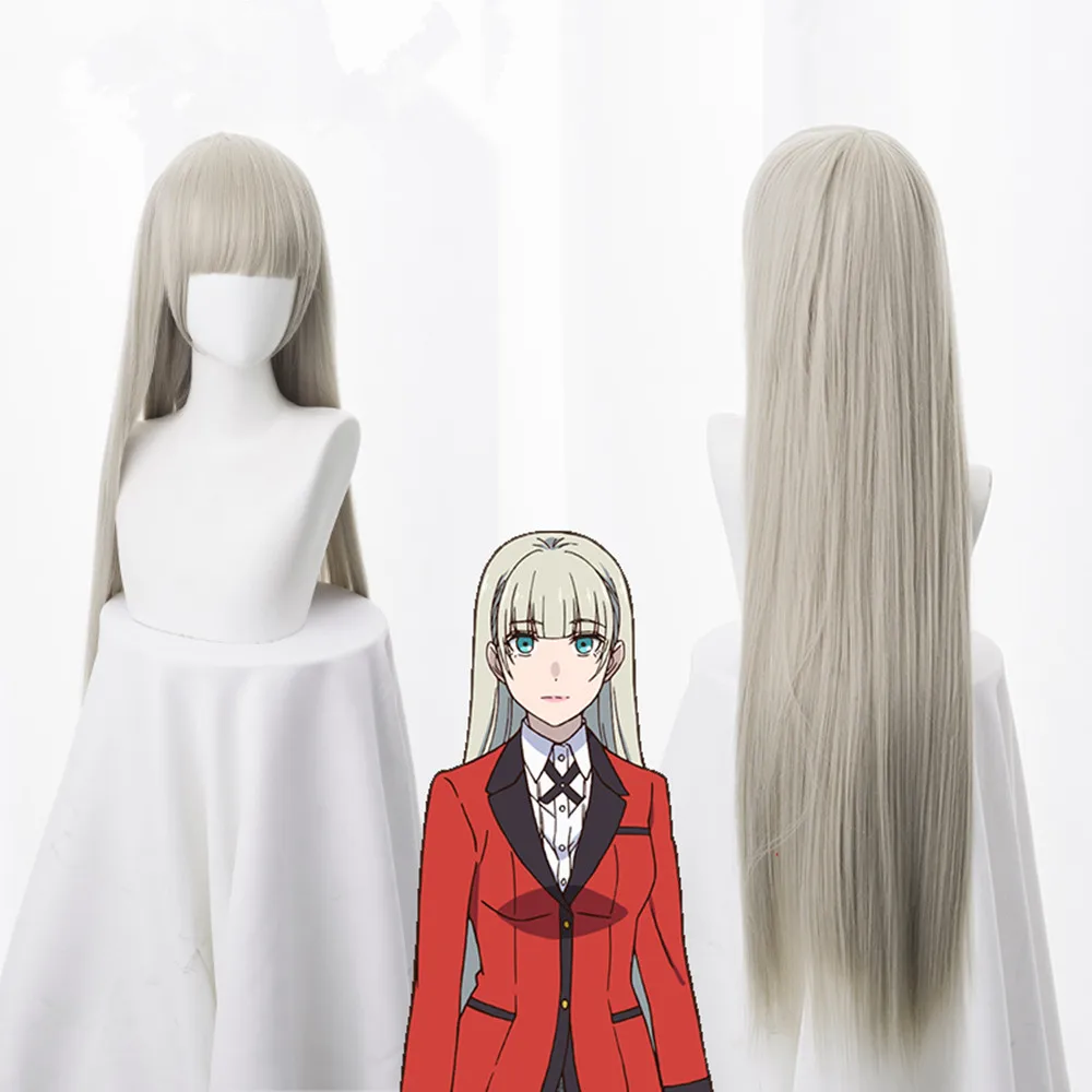Kakeguurui xx Momobami Ririka косплей парик длинные прямые термостойкие синтетические волосы