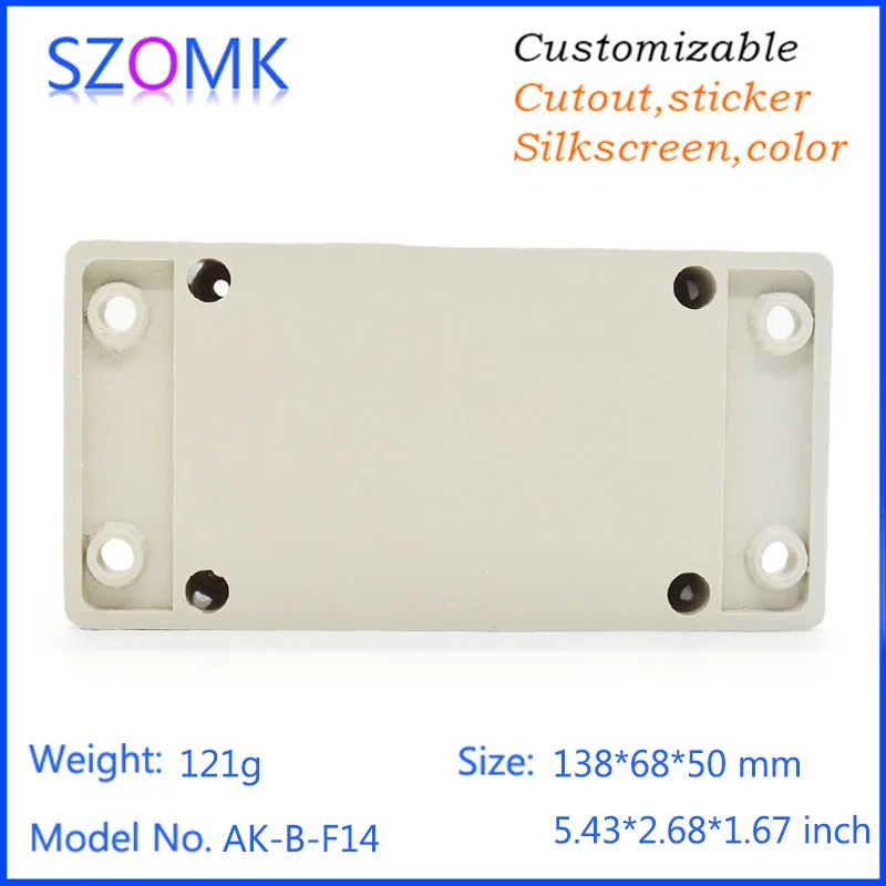 1 шт. водонепроницаемый настенный корпус из АБС пластика для электроники 138*68*50