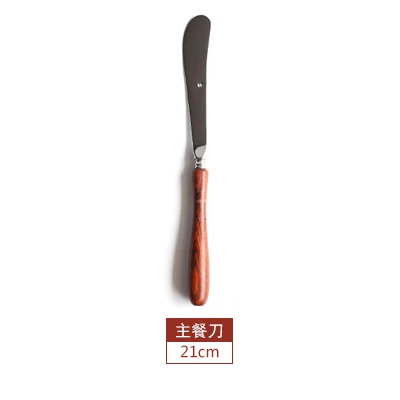 knife GH японский стиль сашими нож и вилка ложка деревянная ручка кухонный набор - Цвет: knife